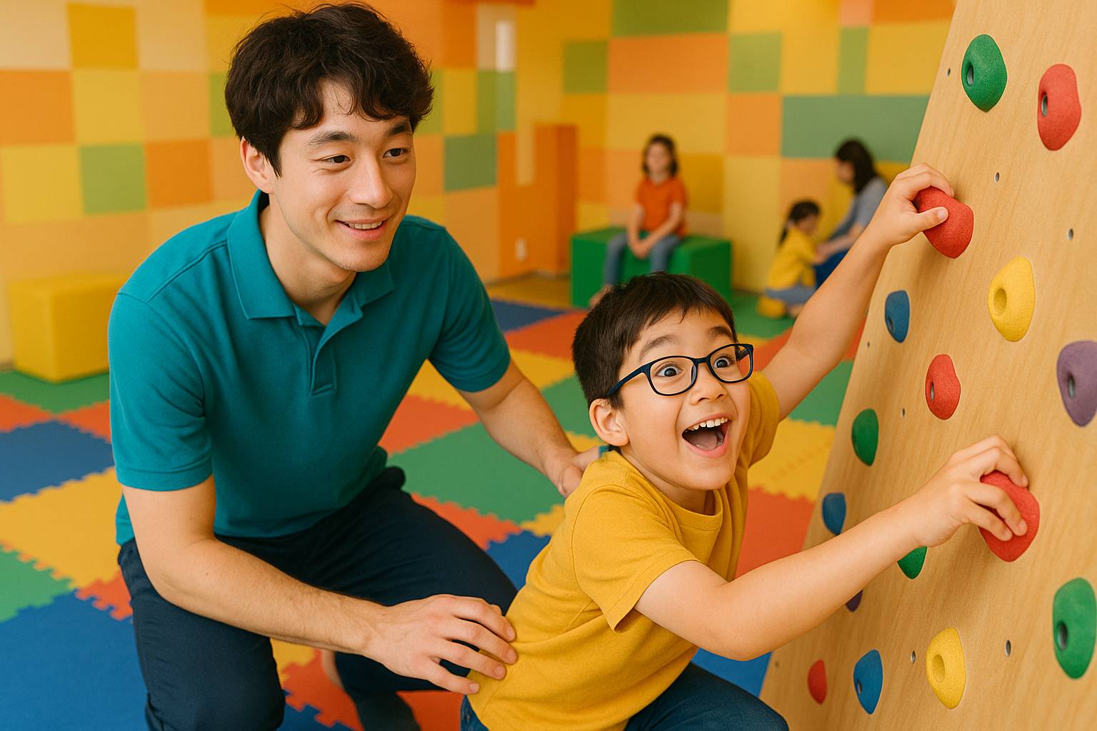 子どもたちと交流するスタッフ2